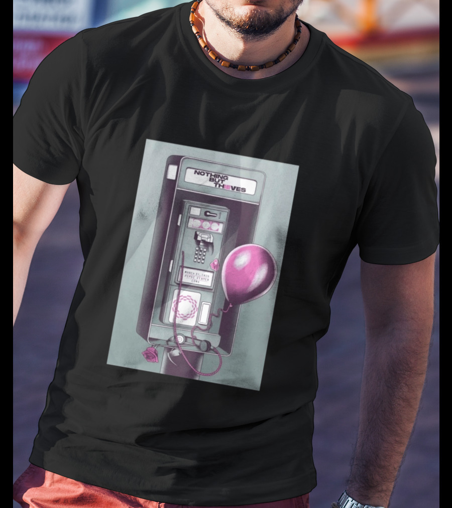 Nothing But Thieves March 31 2026 Mexico City Pepsi Center Concert Phone Booth Balloon Roses T-Shirt