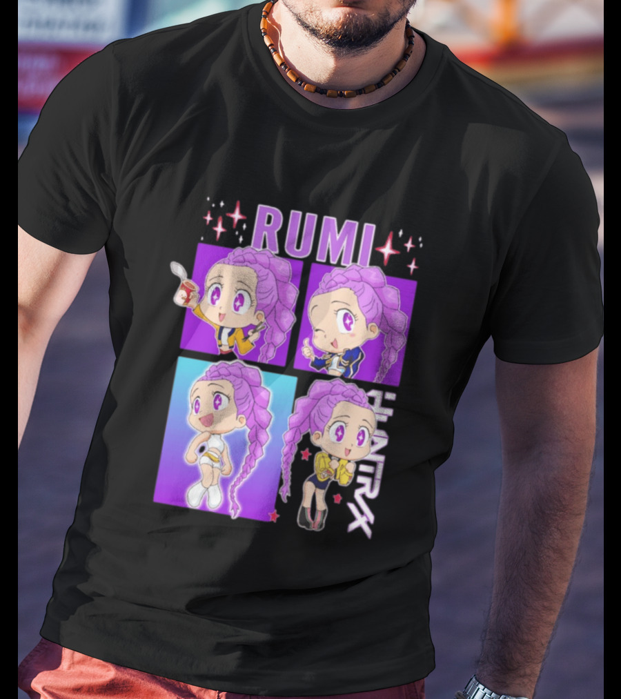 Rumi Kpop Huntrx Demon Hunters Cute Chibi Characters T-Shirt
