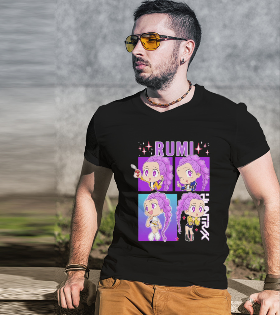 Rumi Kpop Huntrx Demon Hunters Cute Chibi Characters T-Shirt