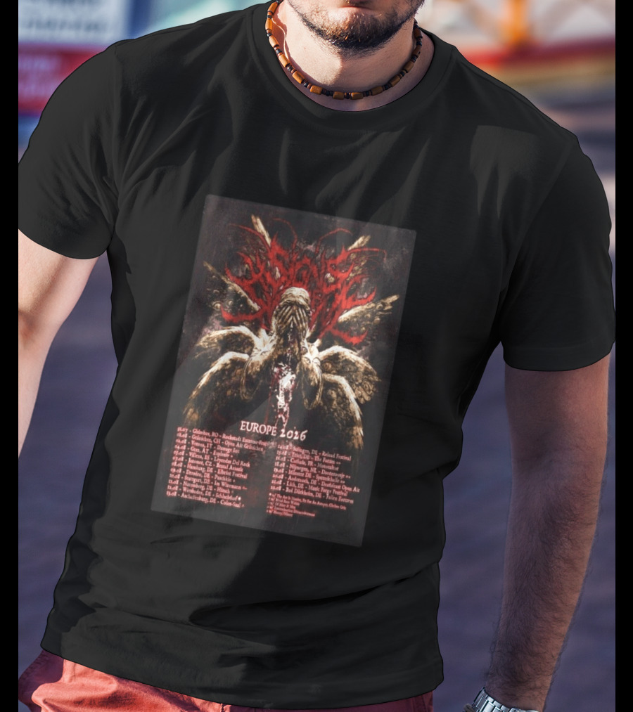 Signs Of The Swarm Europe 2026 Tour Dates Gothic Angel T-Shirt