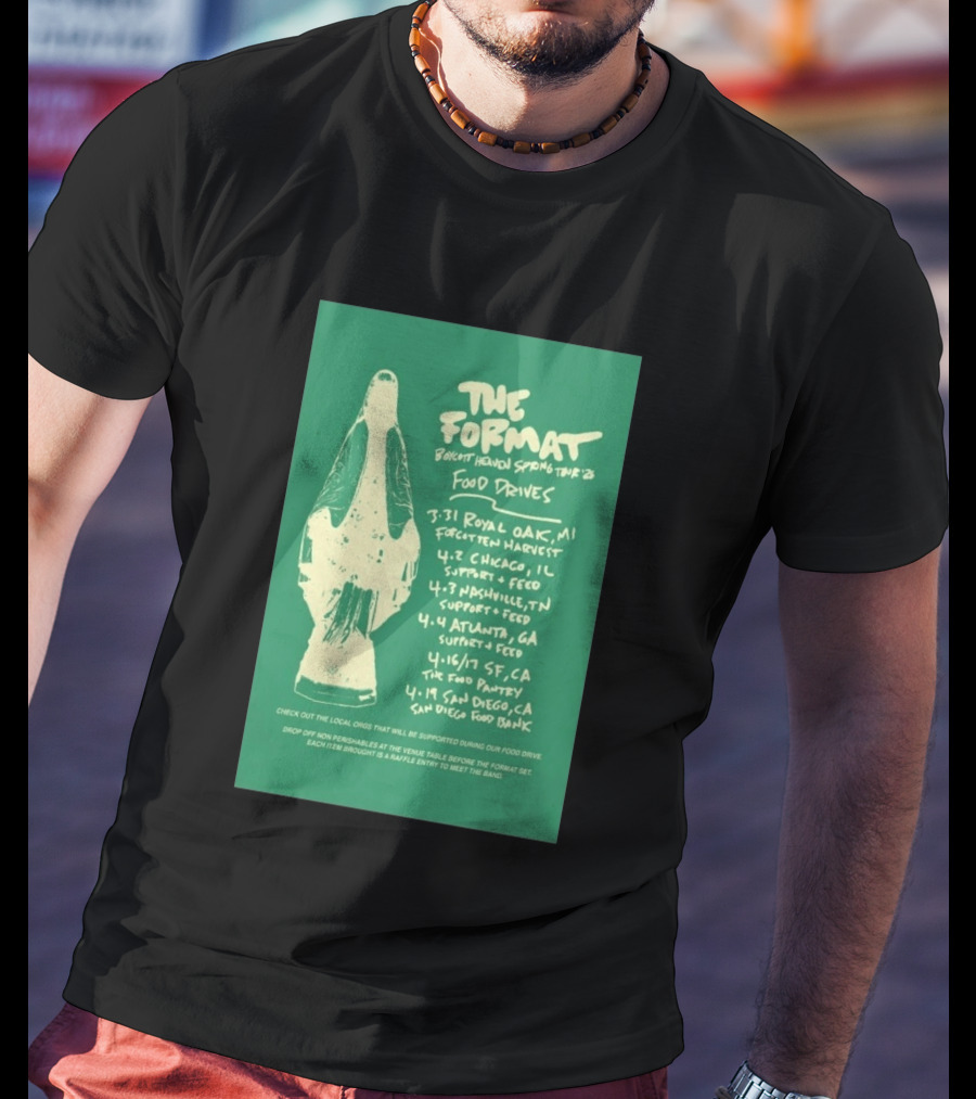 The Format Boycott Heaven Spring Tour 2026 Food Drives Chicago IL T-Shirt