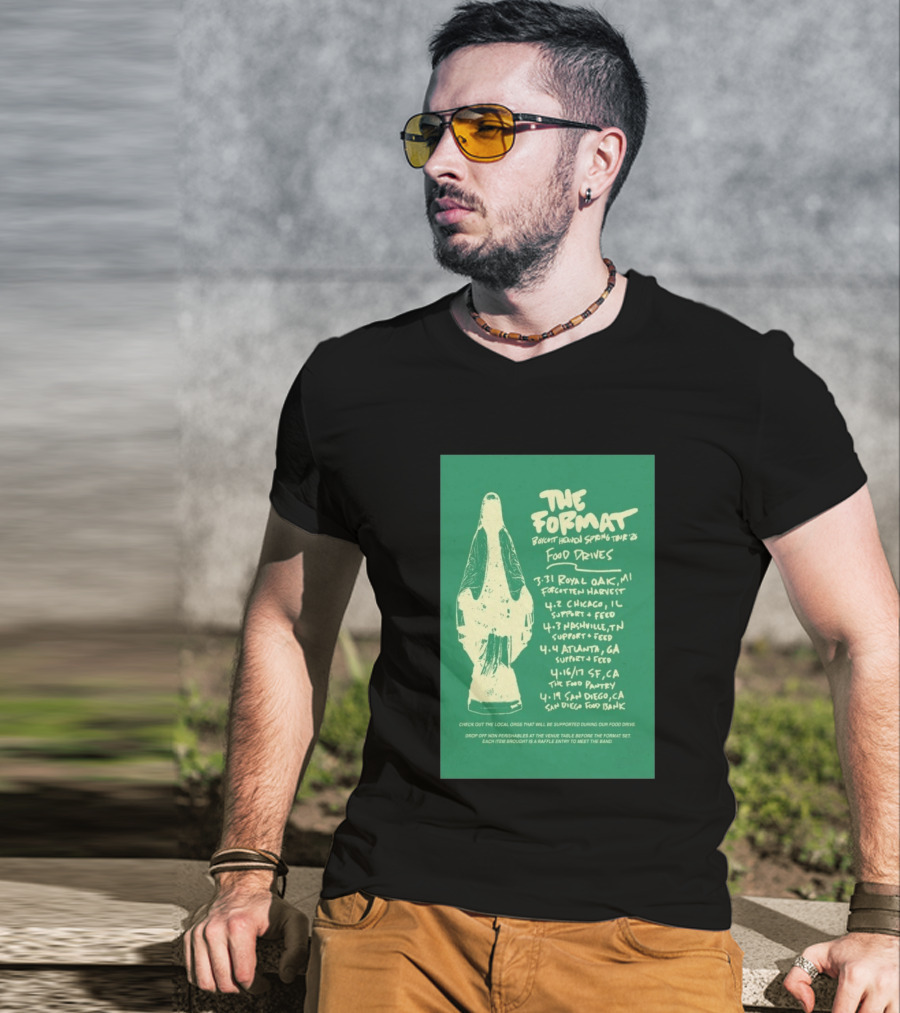 The Format Boycott Heaven Spring Tour 2026 Food Drives Chicago IL T-Shirt