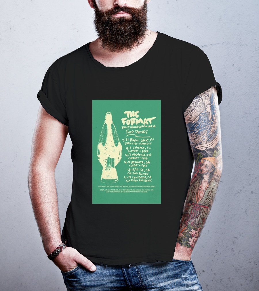 The Format Boycott Heaven Spring Tour 2026 Food Drives Chicago IL T-Shirt