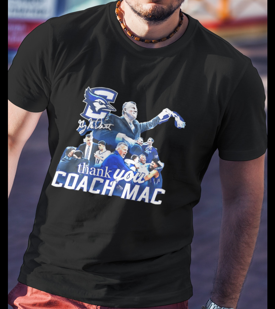 Thank You Coach Mac Creighton Bluejays Basketball T-Shirt