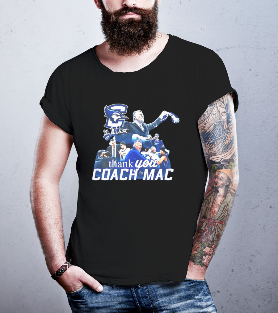 Thank You Coach Mac Creighton Bluejays Basketball T-Shirt