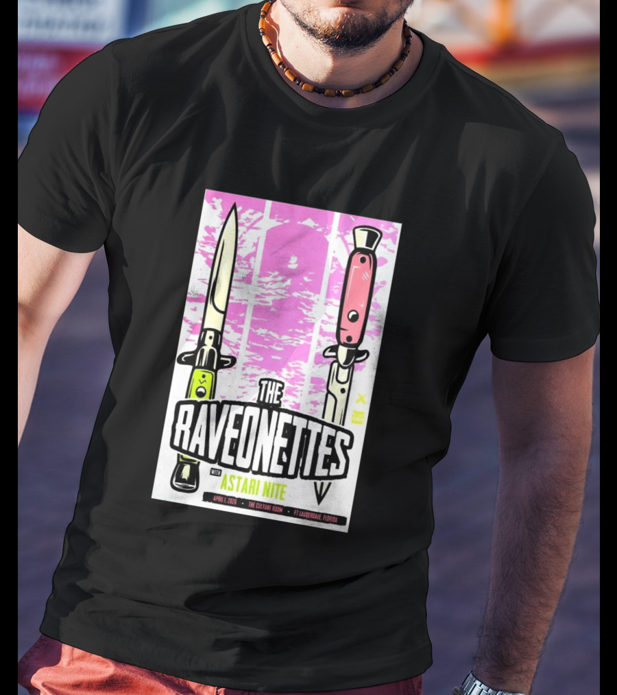 Raveonettes Astari Nite April 1 2026 Ft Lauderdale Culture Room T-Shirt