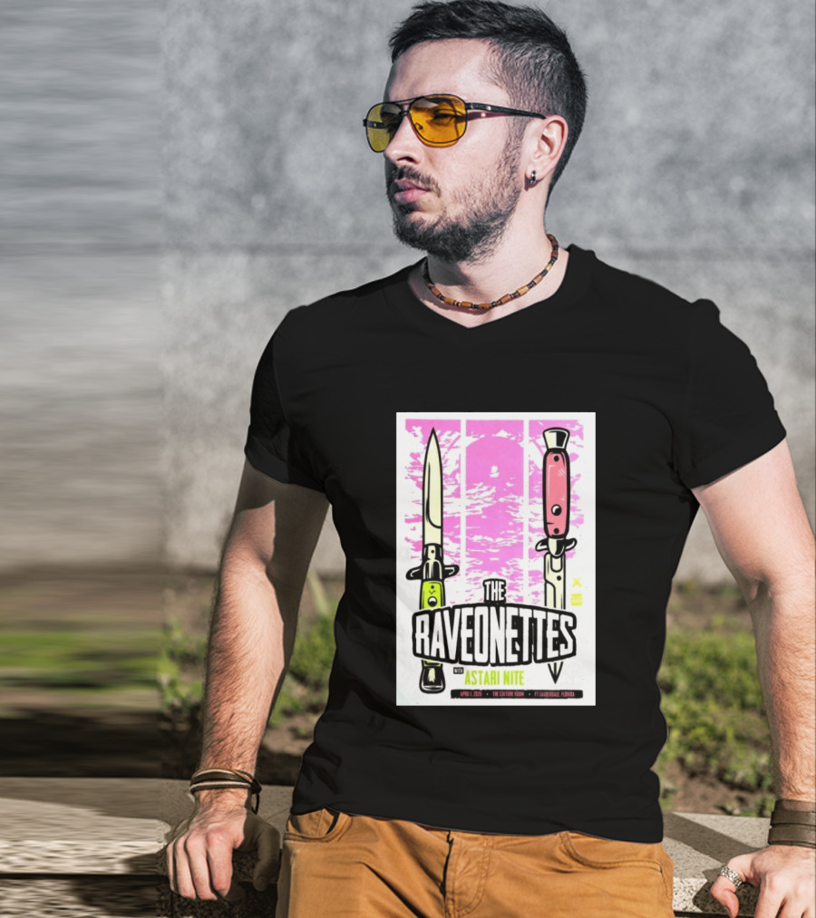 The Raveonettes Culture Room April 1 2026 Astari Nite Fort Lauderdale Concert Knives T-Shirt
