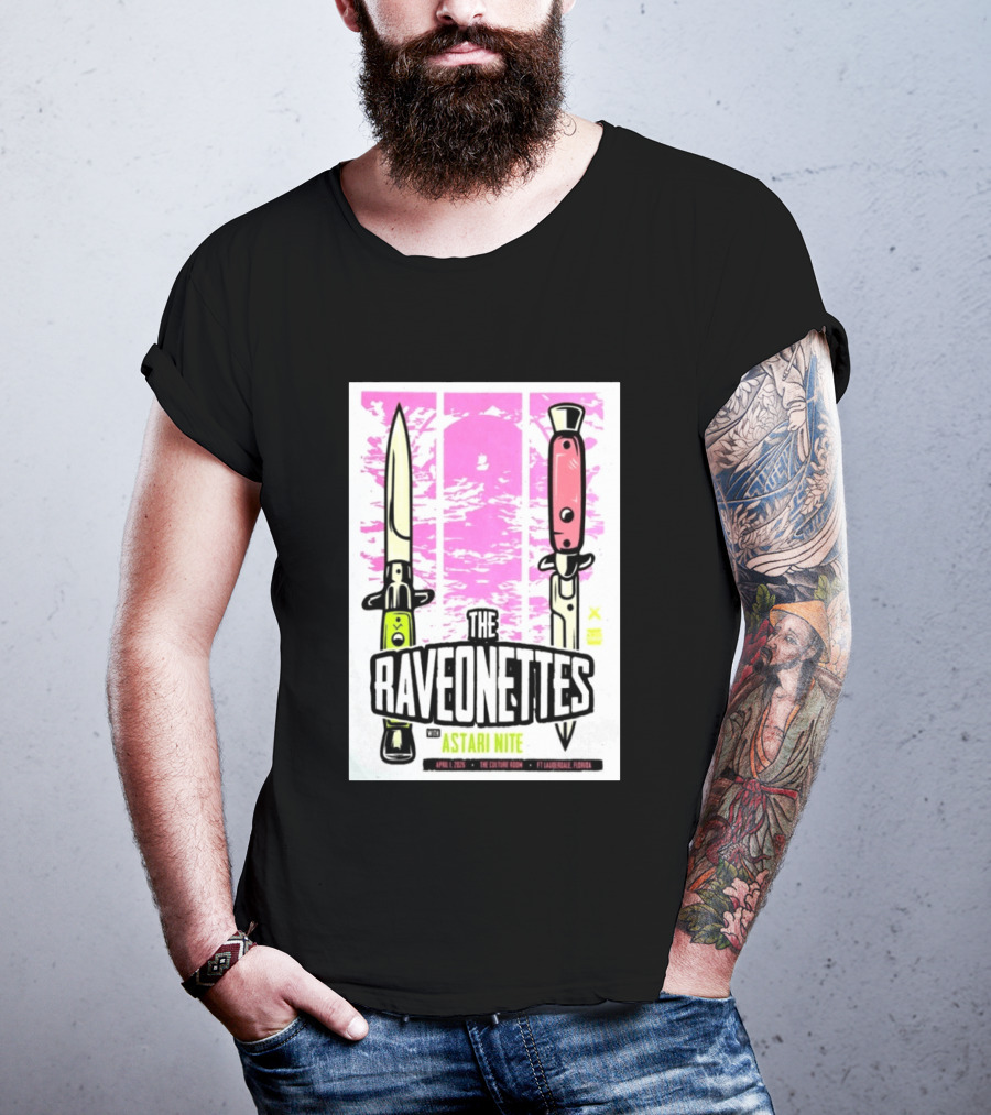 The Raveonettes Culture Room April 1 2026 Astari Nite Fort Lauderdale Concert Knives T-Shirt