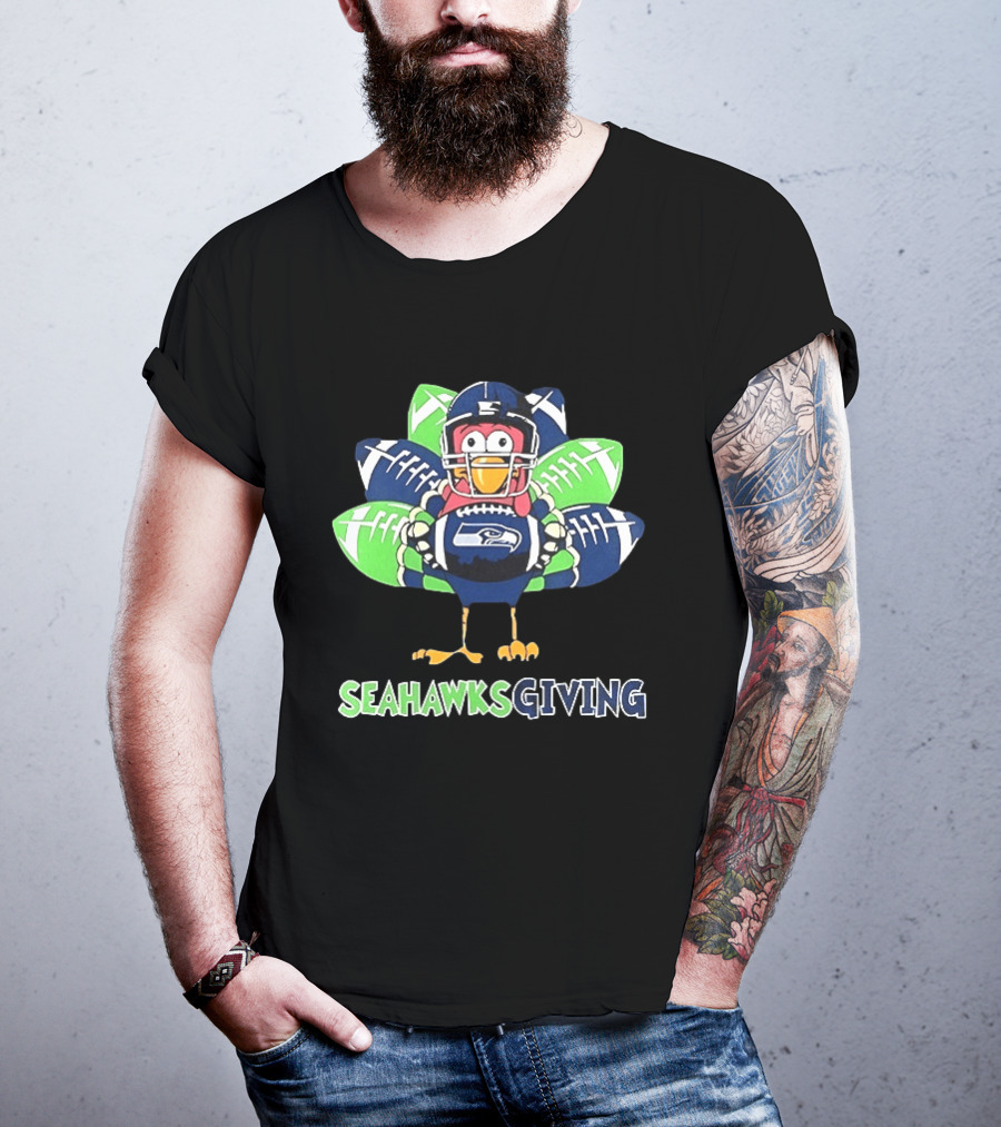 Seahawksgiving Turkey Seattle Seahawks Football Thanksgiving 2025 T-Shirt
