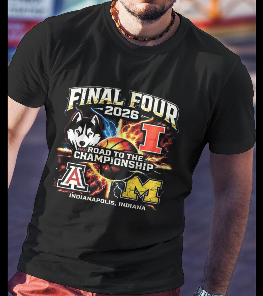 2026 Final Four Road To The Championship Indianapolis Indiana T-Shirt