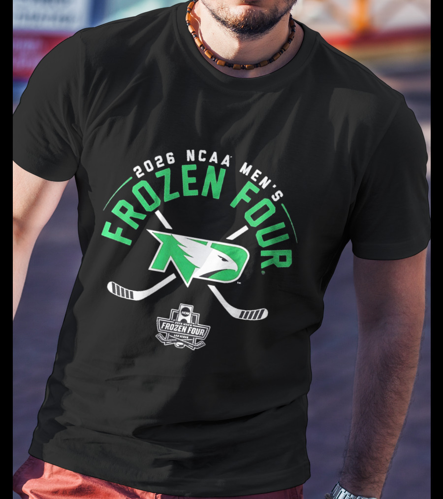 2026 NCAA Men's Frozen Four North Dakota Hockey Las Vegas T-Shirt