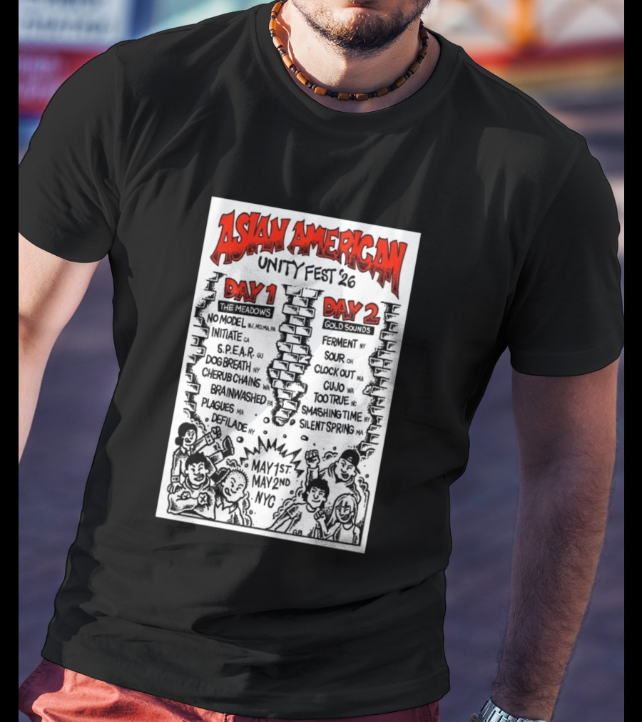 Asian American Unity Fest 2026 NYC May 1st 2nd The Meadows Gold Sounds Music Lineup T-Shirt