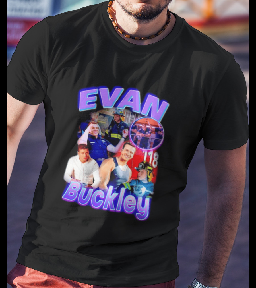 Evan Buckley Collage Firefighter Tribute 118 T-Shirt