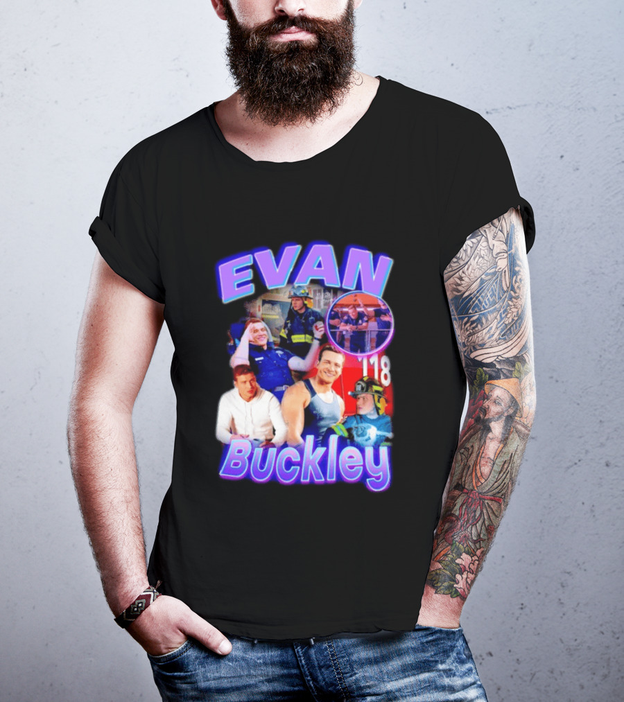 Evan Buckley Collage Firefighter Tribute 118 T-Shirt