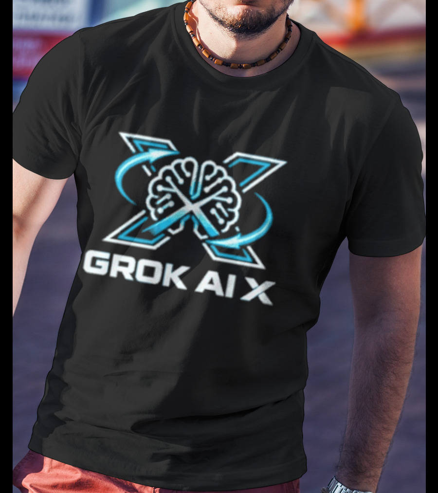 Grok AI X Brain And Arrows T-Shirt