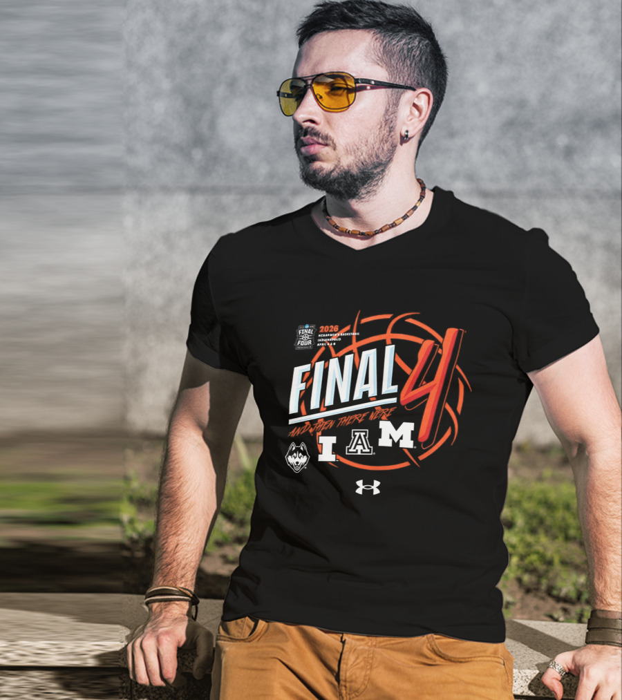 NCAA Men's Basketball Final Four 2026 Arizona UConn Illinois Maryland T-Shirt