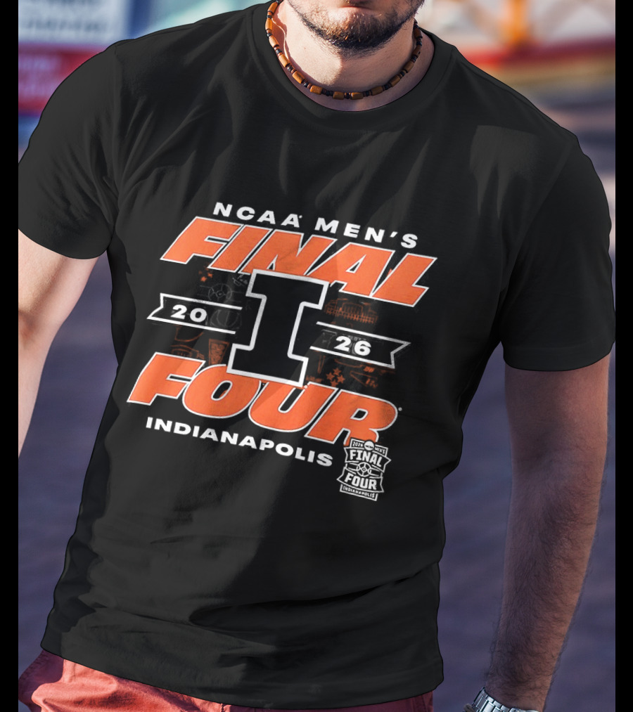 NCAA Men's Final Four 2026 Illinois Fighting Illini Indianapolis Basketball T-Shirt