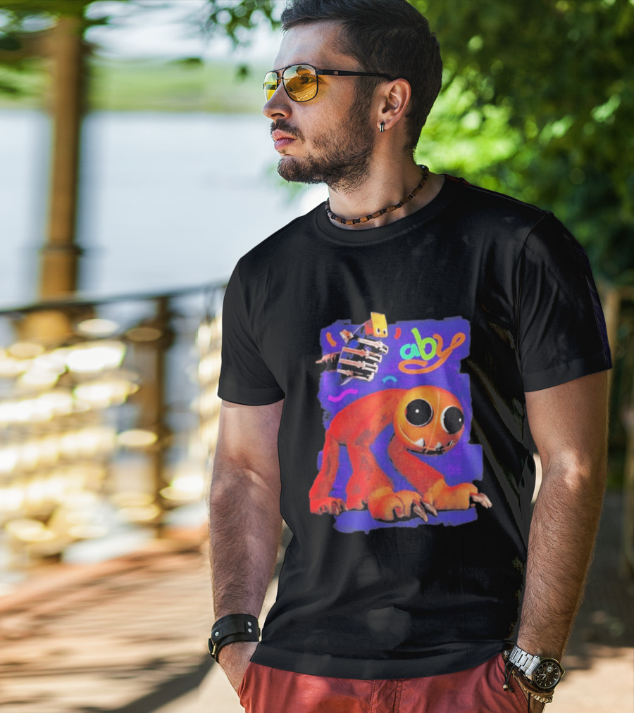 April Fools Shaved Yarnaby Aby Colorful Monster Orange Creature T-Shirt