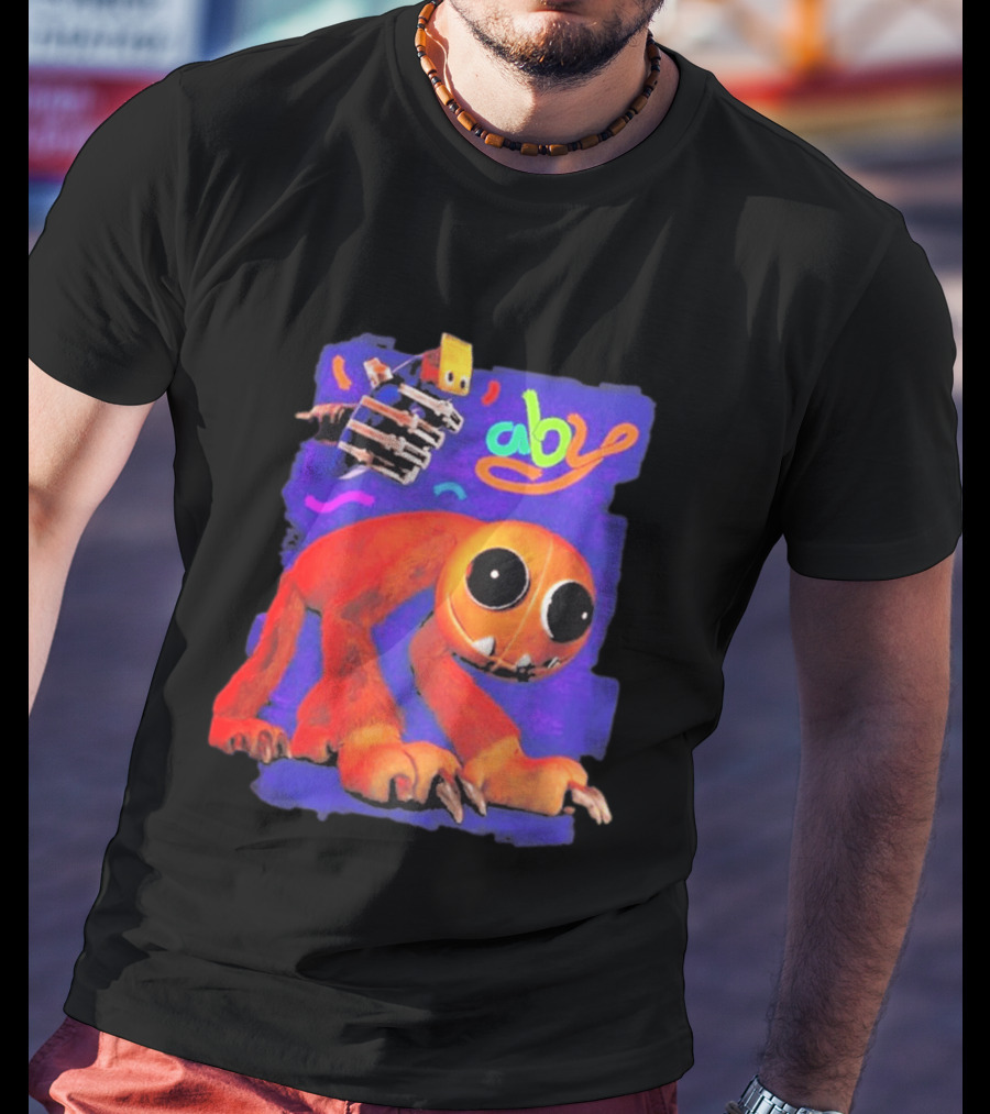 April Fools Shaved Yarnaby Aby Colorful Monster Orange Creature T-Shirt