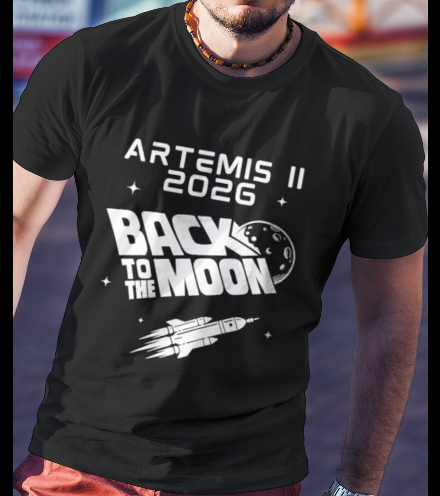Artemis II 2026 Mission Back To The Moon Lunar Rocket Journey T-Shirt