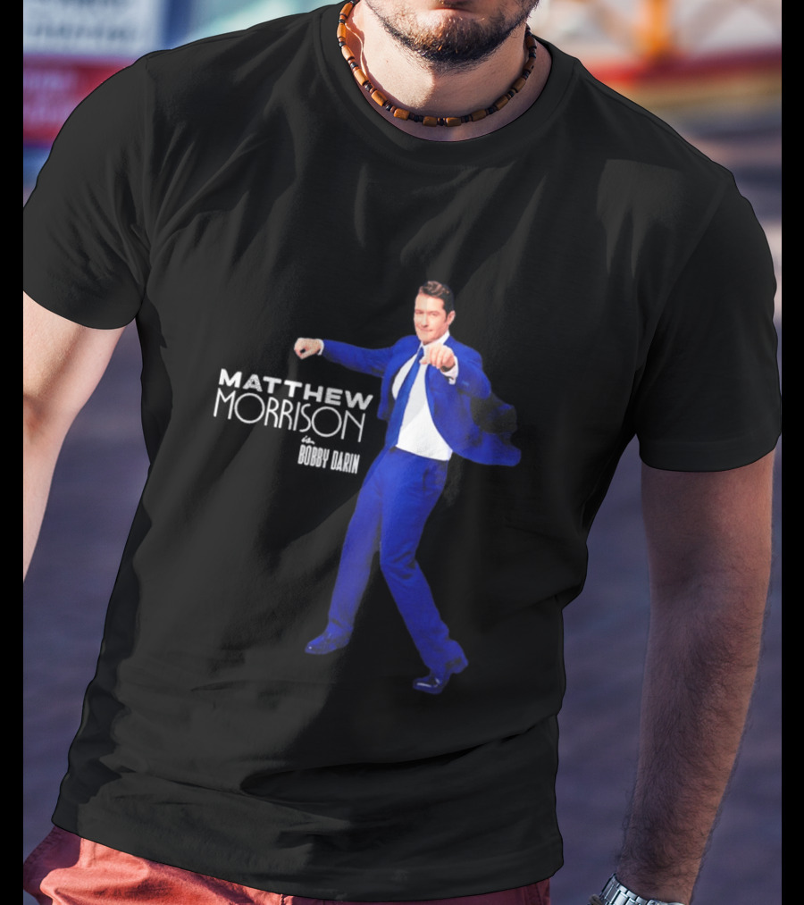 Just In Time Matthew Morrison Is Bobby Darin Bold Blue Suit Dance T-Shirt