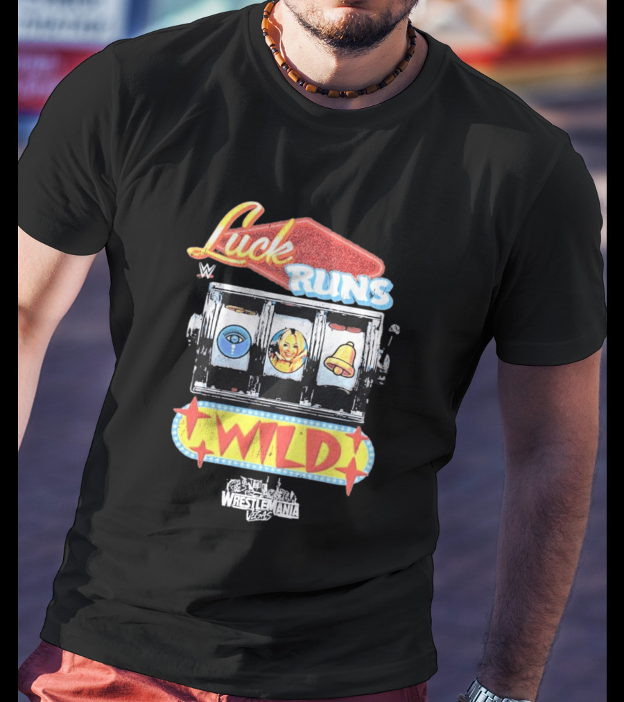 WrestleMania Vegas Slot Machine Luck Runs Wild T-Shirt
