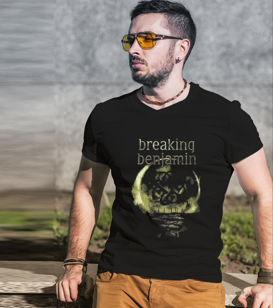 Breaking Benjamin 10 Years Dark Before Dawn Moon T-Shirt