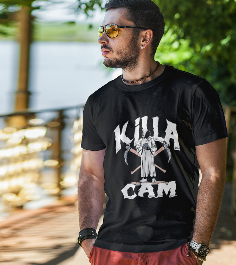 Killa Cam Schlittler New York Baseball Crossed Bats And Sickle T-Shirt