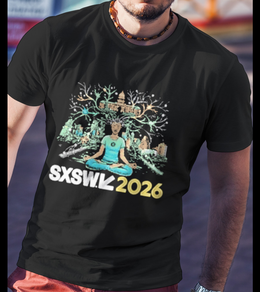 SXSW 2026 Meditative Yoga Retreat Mystical Tree T-Shirt