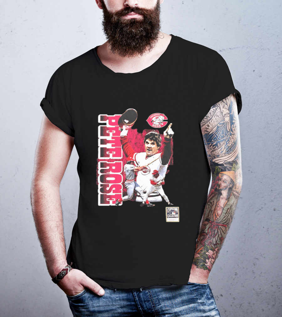 Pete Rose Cincinnati Reds Cooperstown Collection Players T-Shirt