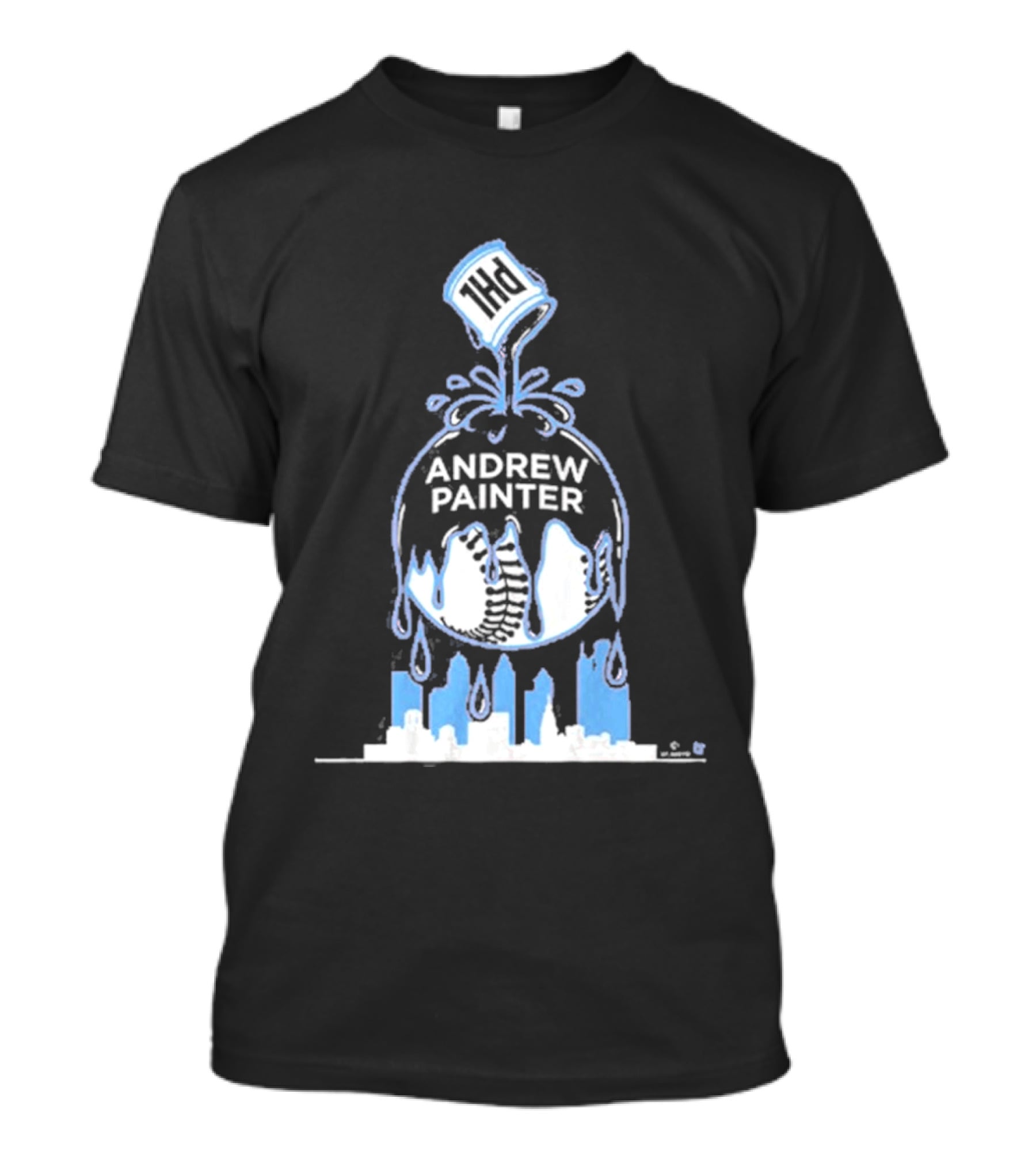 Andrew Painter PHL Paint The Town Phillies Skyline T-Shirt