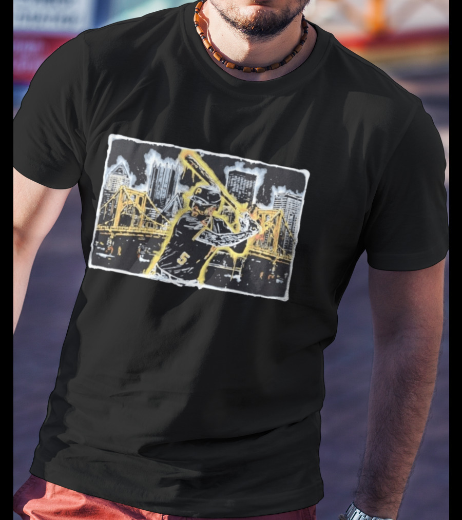 Pittsburgh Pirates It Was All YelLOWE Cityscape Baseball Scene T-Shirt