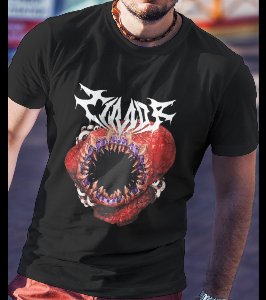 Doggie Timor Monster Crimson Jaws Fantasy T-Shirt