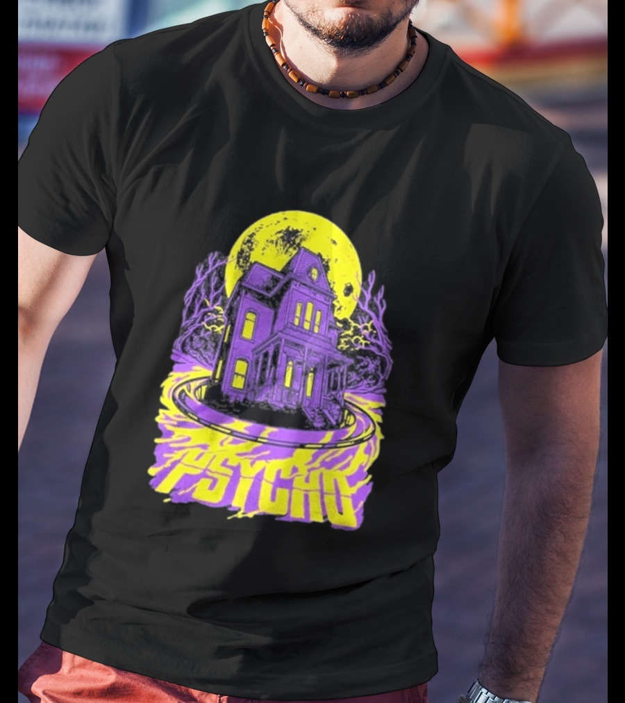 Psycho Forever Haunted House Neon Moon T-Shirt