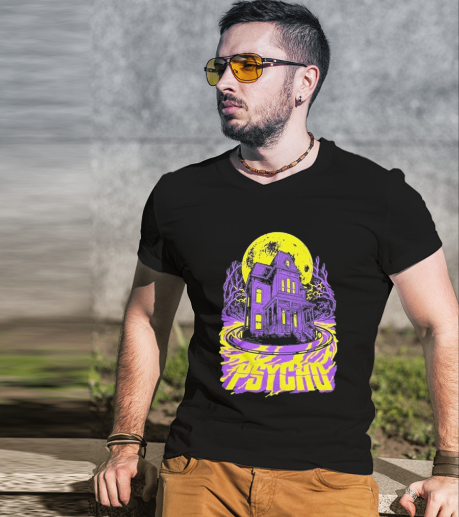 Psycho Forever Haunted House Neon Moon T-Shirt