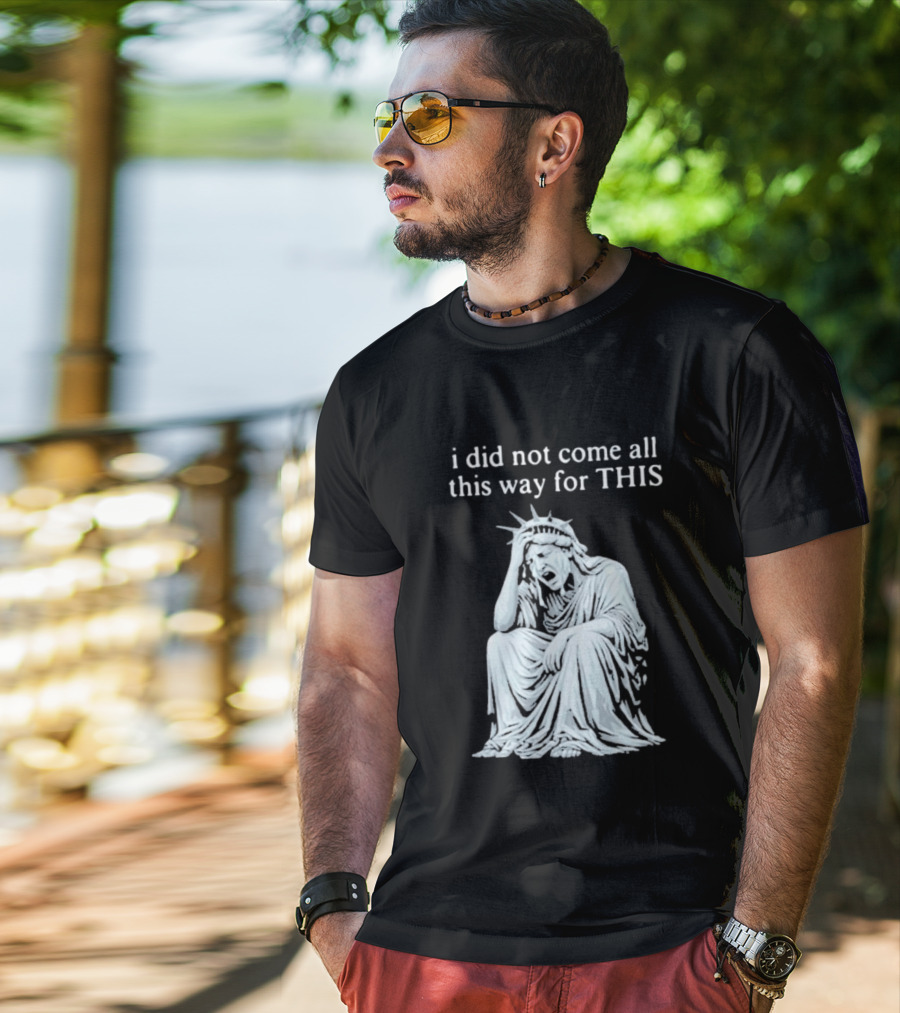I Did Not Come All This Way For This Anti Trump Statue Of Liberty Sarcastic Political T-Shirt