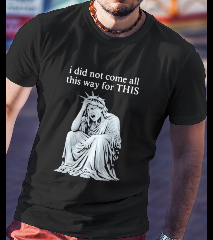 I Did Not Come All This Way For This Anti Trump Statue Of Liberty Sarcastic Political T-Shirt