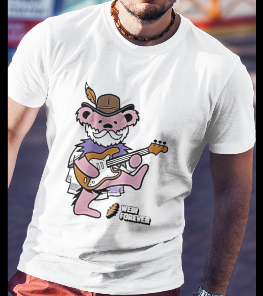 Weir Forever Purple Bear Playing Guitar Weir Tour 2026 T-Shirt