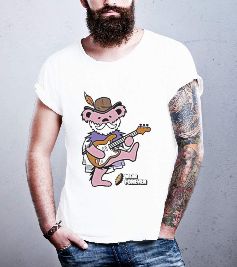Weir Forever Purple Bear Playing Guitar Weir Tour 2026 T-Shirt
