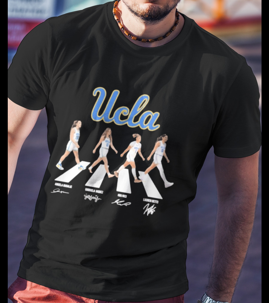 UCLA Bruins Women's Basketball Abbey Road Charisma Osborne Londynn Jones Kiki Rice Lauren Betts T-Shirt