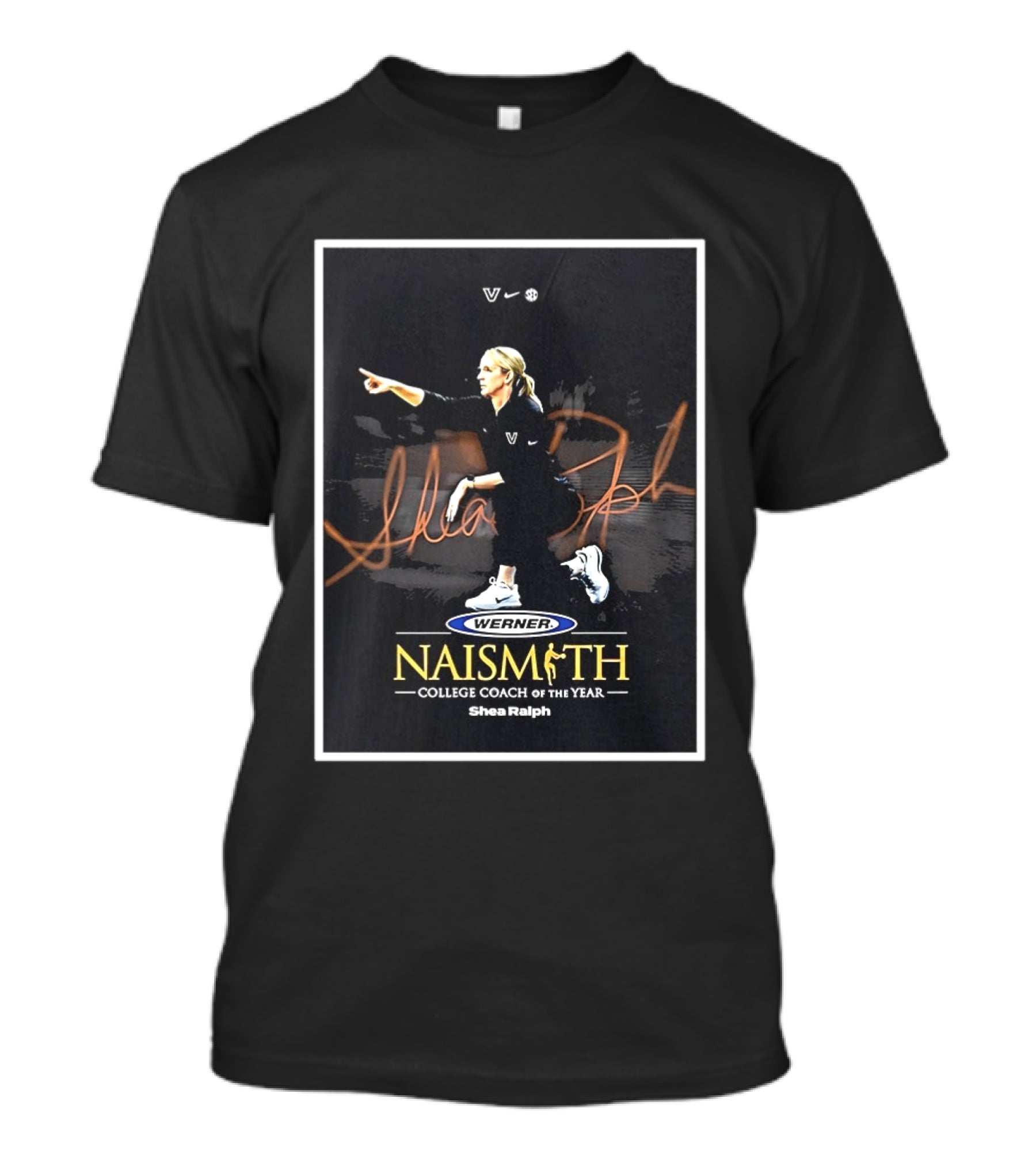 Vanderbilt Wbb Werner Naismith College Coach Of The Year Shea Ralph Nike T-Shirt