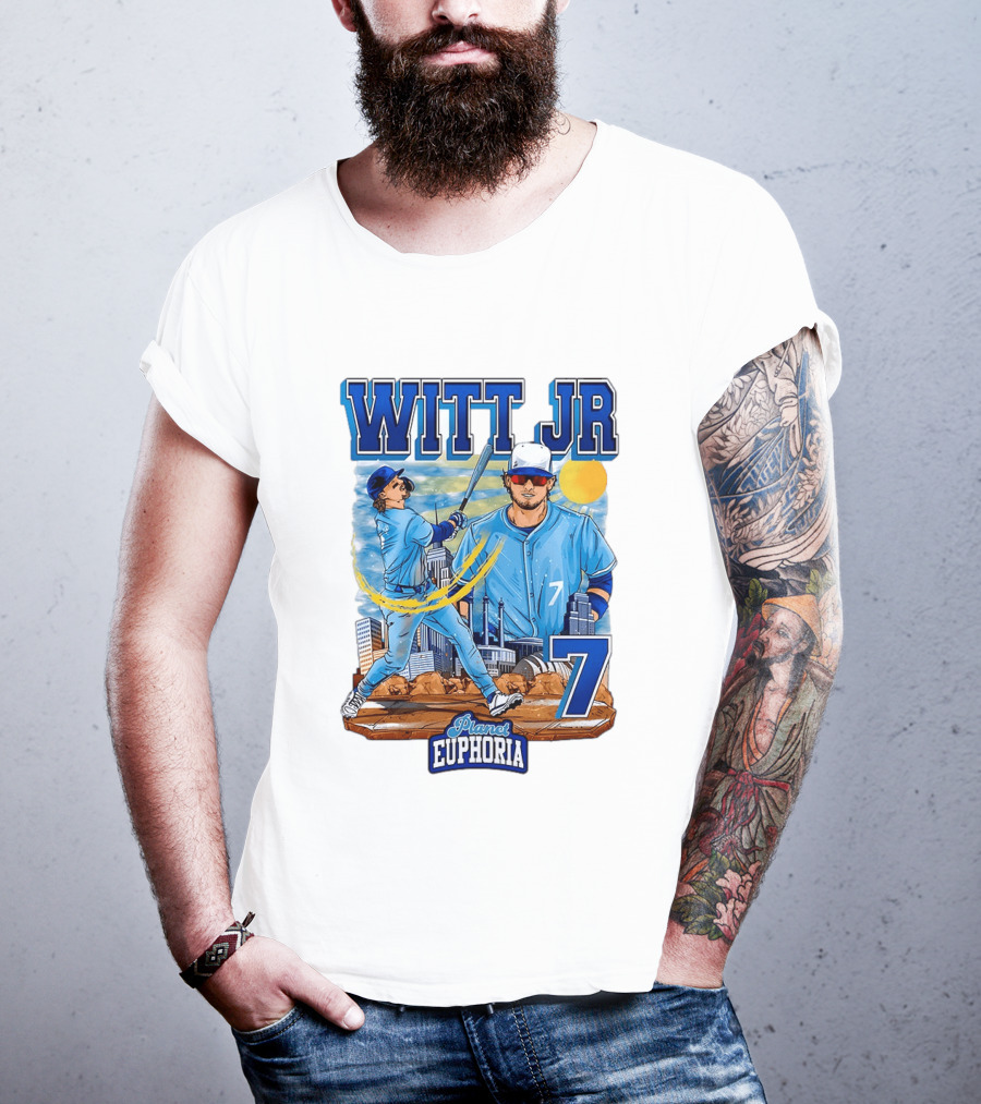 Witt Jr Kansas City Royals Planet Euphoria Baseball 7 T-Shirt