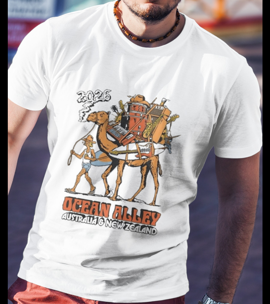 Ocean Alley 2026 Australia New Zealand Tour Camel T-Shirt