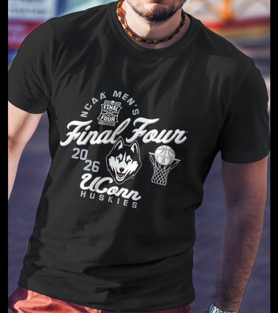 NCAA Men's Final Four 2026 UConn Huskies Indianapolis T-Shirt