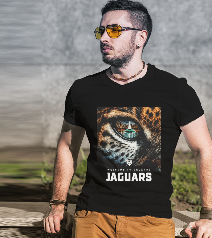 Welcome To Orlando Jaguars Eye Cityscape T-Shirt