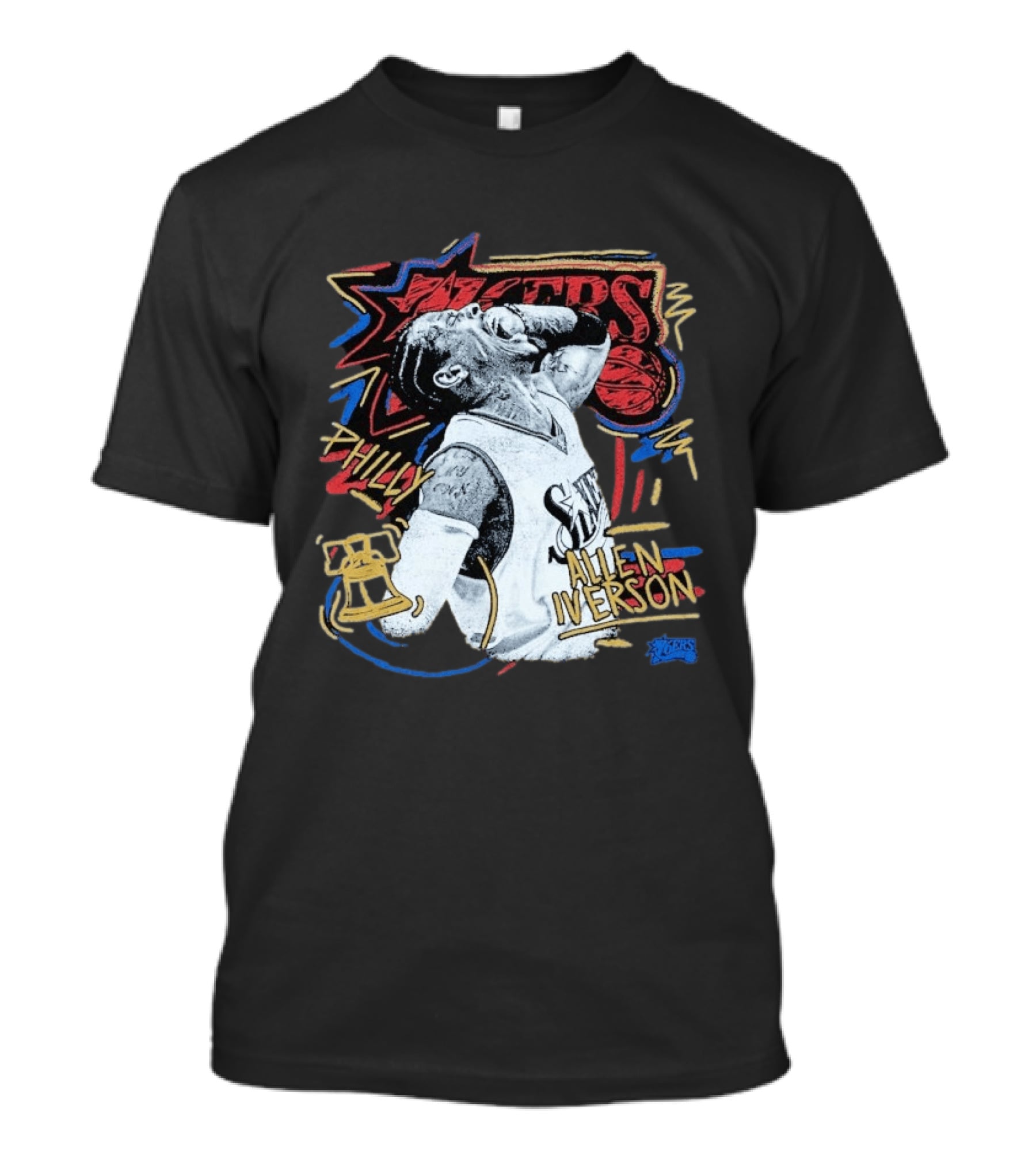 Philadelphia 76ers Allen Iverson Philly Mitchell Ness Chalked Up T-Shirt