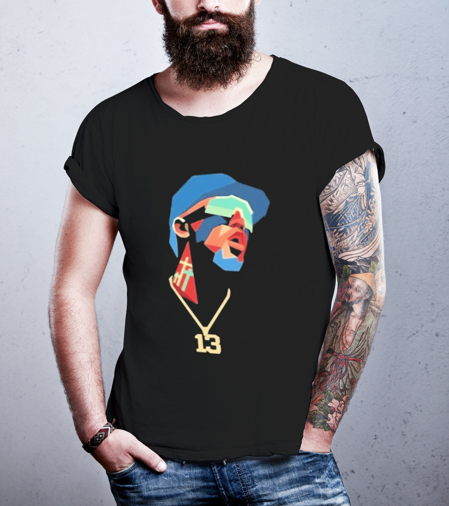 Atlanta Braves Acuna Number 13 Geometric T-Shirt