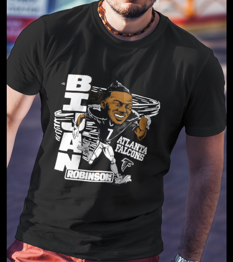 Bijan Robinson Atlanta Falcons Caricature 2025 T-Shirt