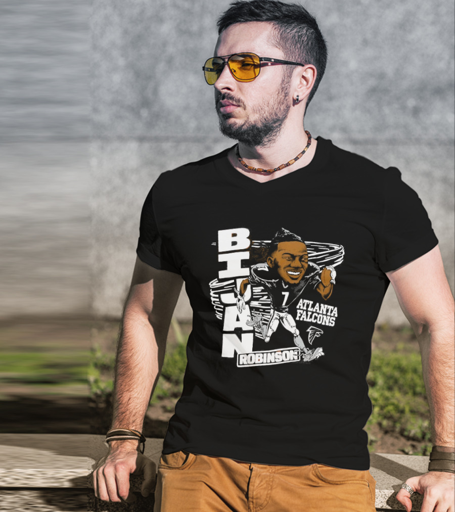 Bijan Robinson Atlanta Falcons Caricature 2025 T-Shirt