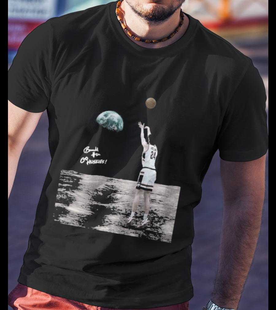 Braylon Mullins UConn Moon Shot Basketball Slam Dunk T-Shirt